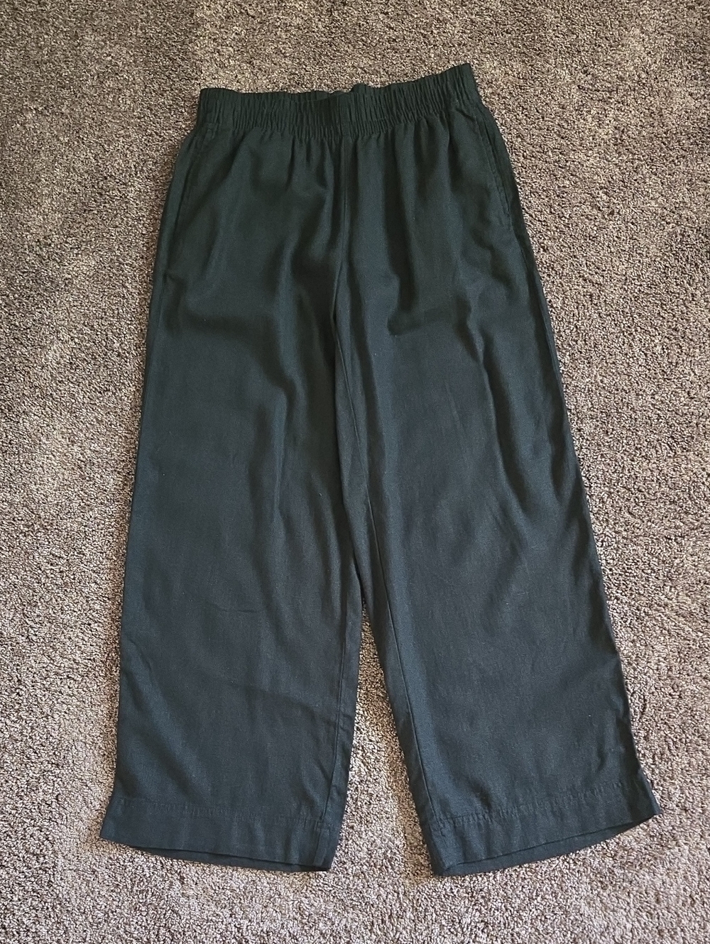 Old Navy Black High Rise Wide Leg Linen Pants M